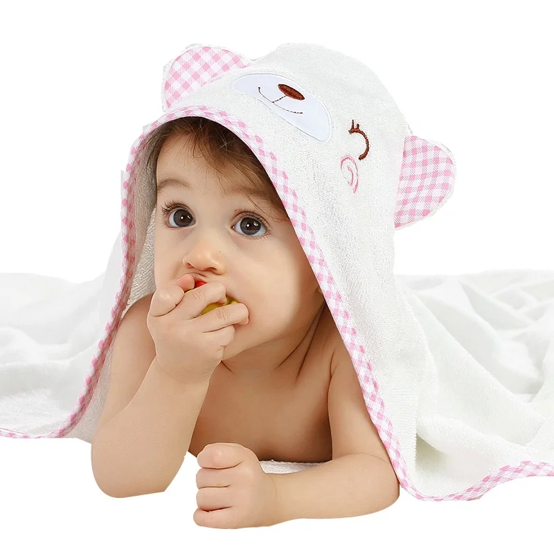 Wholesale Infant Newborn Baby Towel Colorful Ears Bamboo Hooded Bath