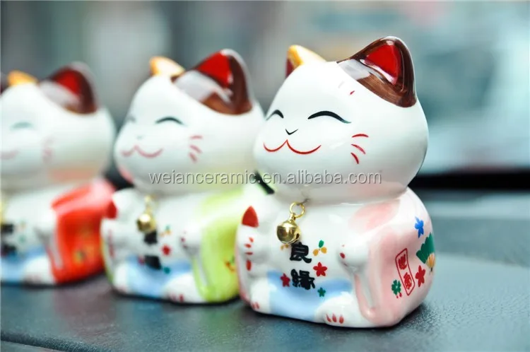 
ceramic lucky cat porcelain gift for home decor 