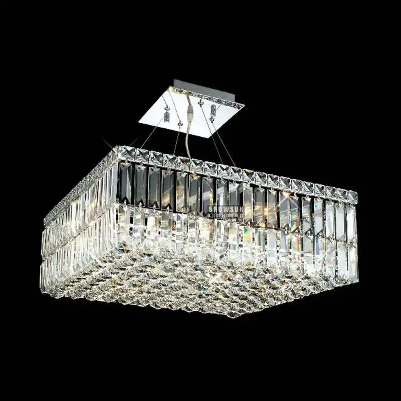 Modern Square Crystal Lamp LED Chandelier and Lamp