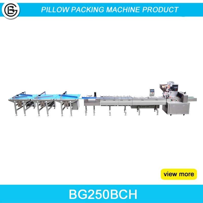 Automatic high speed full stainless steel Nitrogen air filling bread pillow packing machine model 350DXSZD