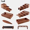Buffet catering equipment wooden 3 tier food display stand , buffet stands wooden , food server display stands