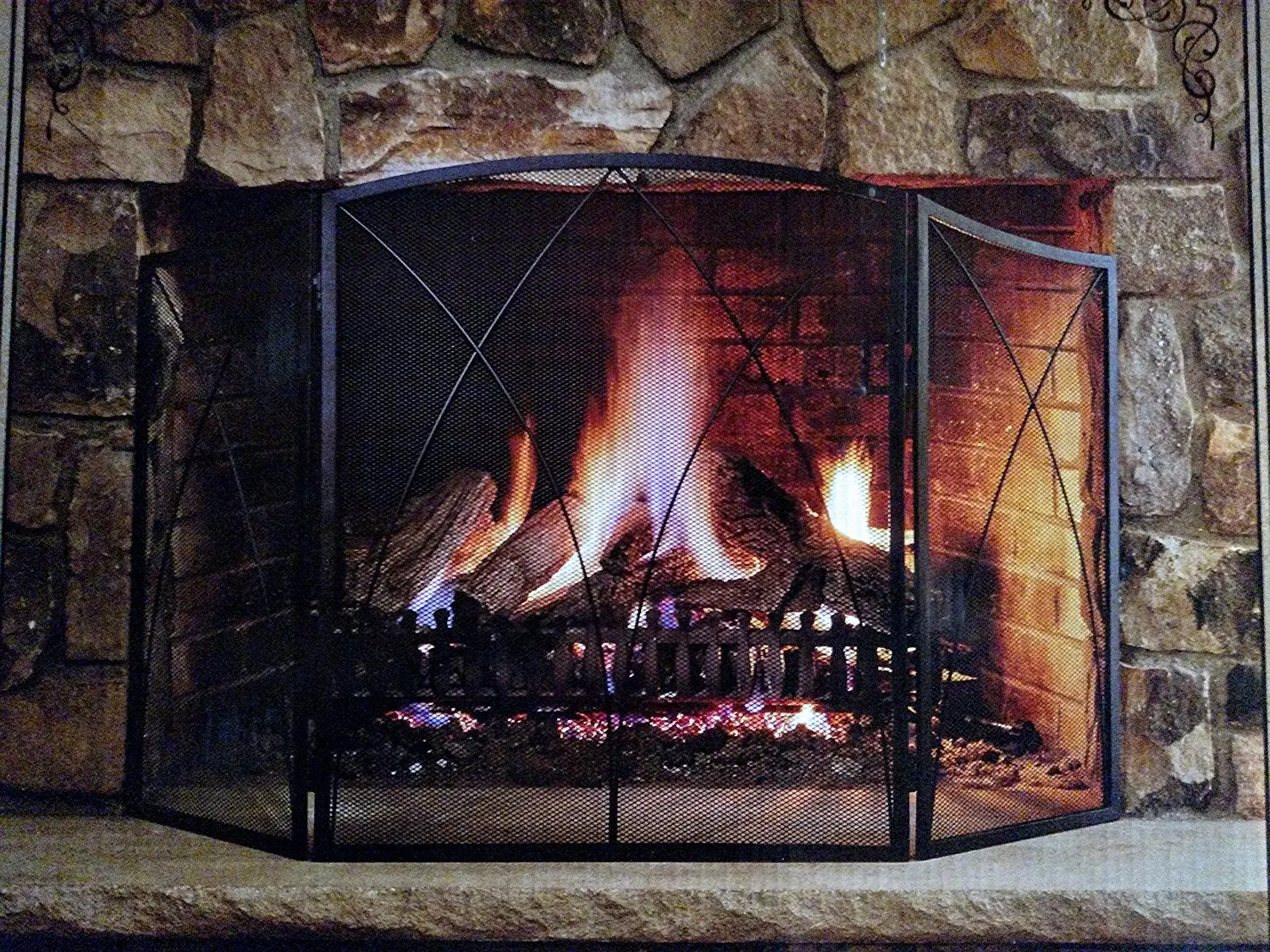 Buy Pleasant Hearth Arched 3 Panel Victorian Gothic Fireplace