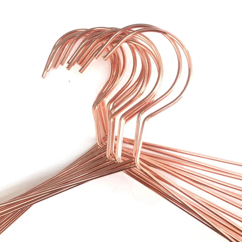 Wholesale Metal Wire Coat Rose Gold Copper Clothes Hangers Buy Copper