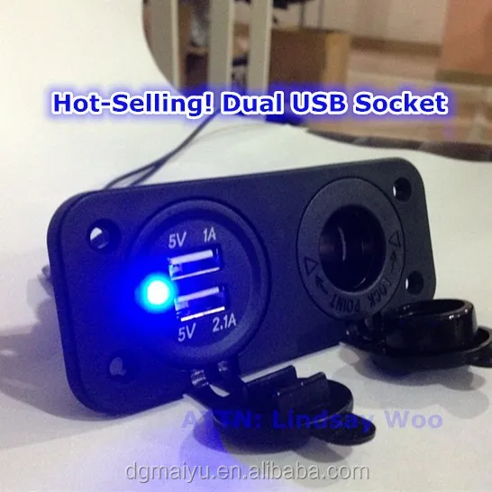 DUAL TWIN DOUBLE IN CAR POWER SOCKET CIGERETTE ADAPTOR US FOR CAR CHARGER US