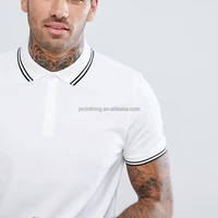 

Custom embroider 100% cotton pique golf white men's polo shirt for men