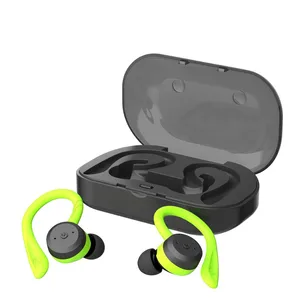 FancyTech TWS BT 5.0 Dual Headset True Wireless IPX7 Waterproof with Ear-Hook in-Ear Noise Canceling Headphones