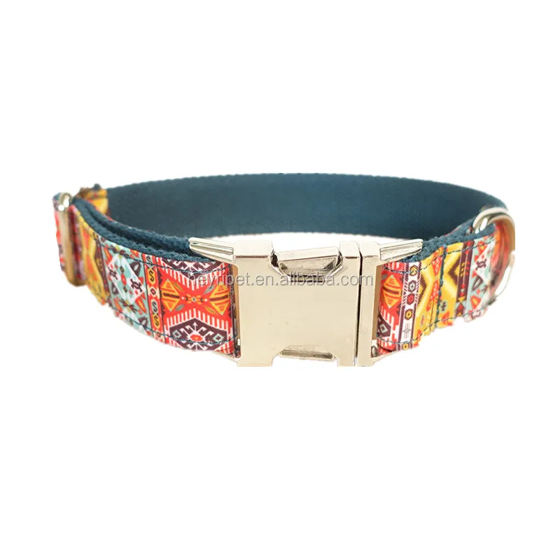 Heyri Pet 2022 New Design Bohemia Style Pet Dog Collars Top Quality Metal Alloy Buckle Durable