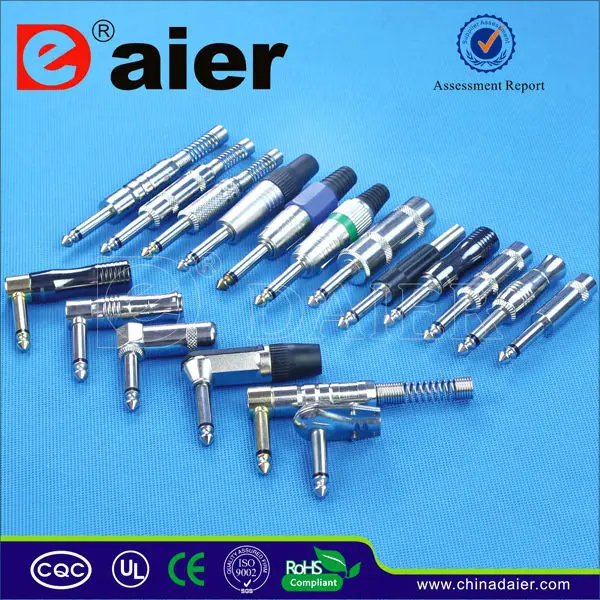 Audio Male Electrical 6.35mm Phone Plug