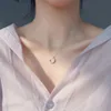 2019 glamour Flash Diamond Irregular Crescent Charm Moon S925 Sterling Silver Necklace Clavicle Chain Gift Female