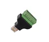 RJ45 Plug to AV 8Pin Screw Terminal Adapter Block Converter