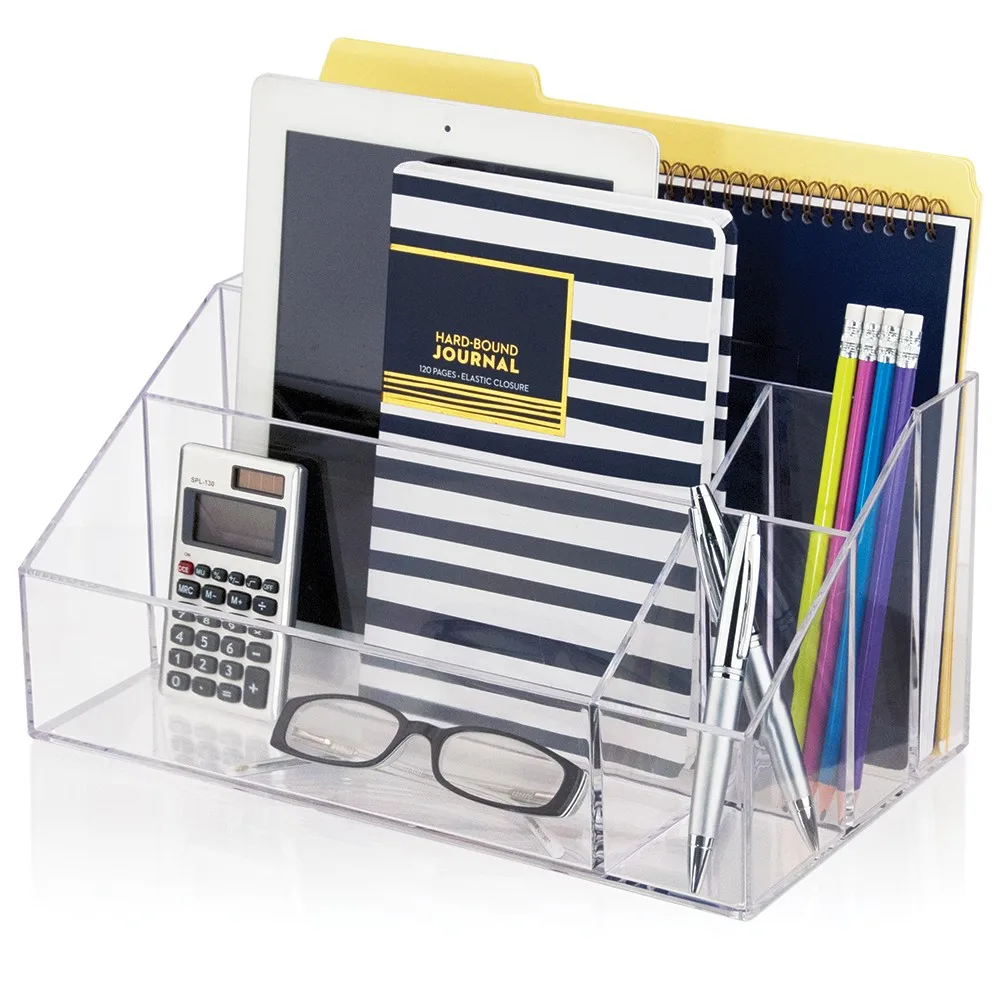 Office Acrylic Desktop File Organizer Stationery Holder Box Buy Acrylic Desktop File Organizer 9859