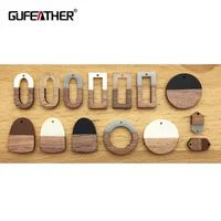 

GUFEATHER M189,Jewelry Making Hand Made Wood Acrylic Earrings Charms Earring Accessories Diy Pendant,4PCS/Pack