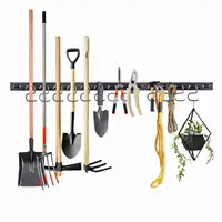 

Wall Mount Garage Tool Organizer With 9 Removable Hooks