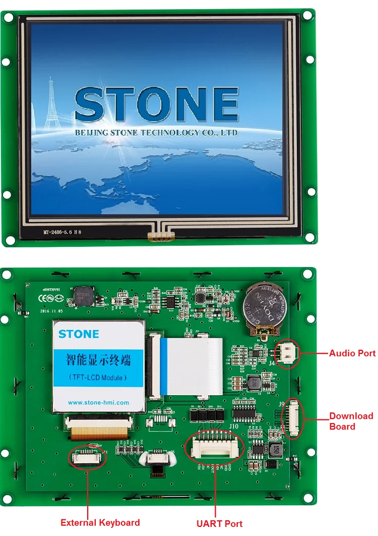 5.6 inch touch LCD TFT display module with intelligent controller board