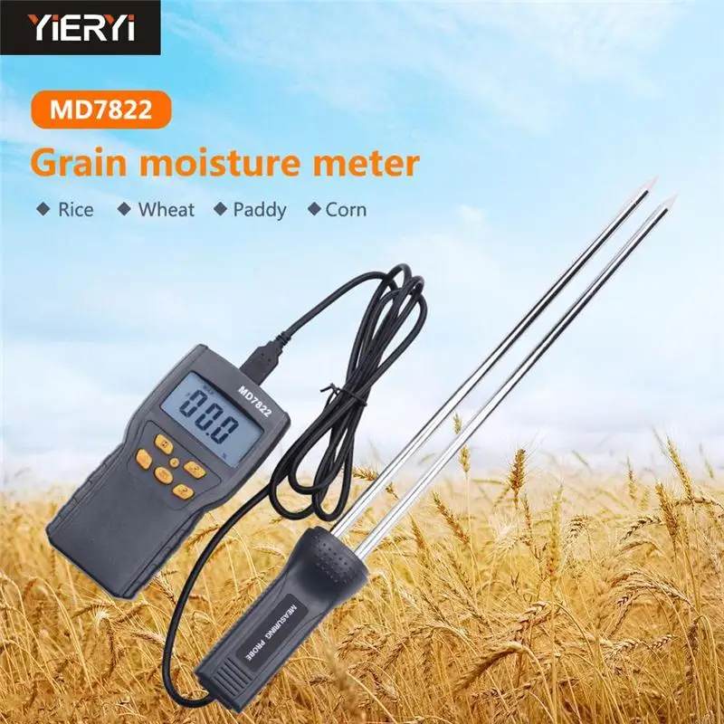 Lcd Display Digital Grain Moisture Meter Digital Grain Moisture Temperature Meter Tester Food