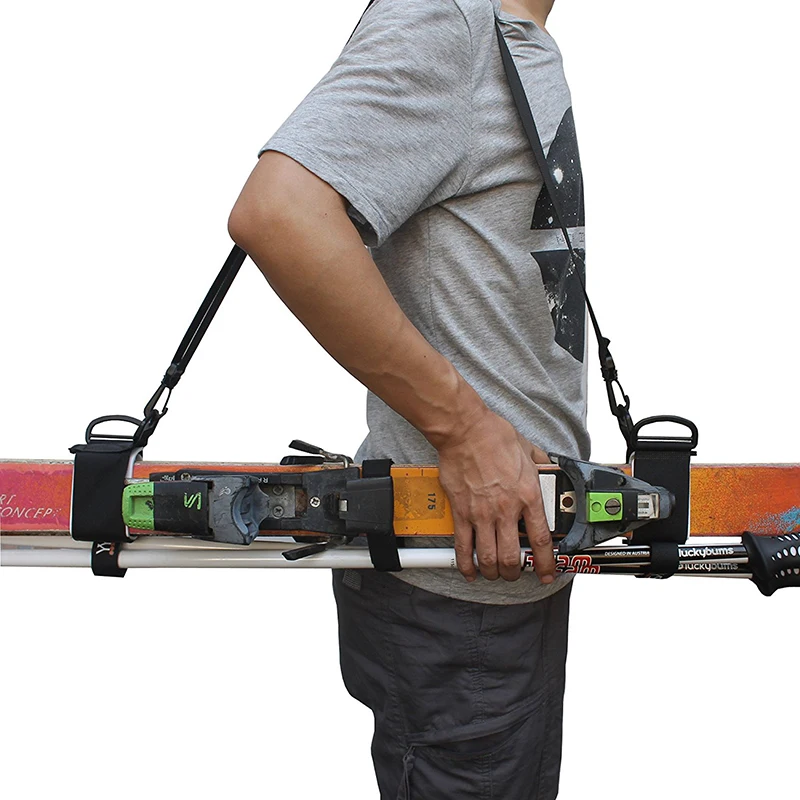 

Manufacture supplier ski carrier strap with upgrade design, Black