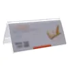 Acrylic Sign Holder V Shape Promotion Paper Card Label Name Holder Stand On Table