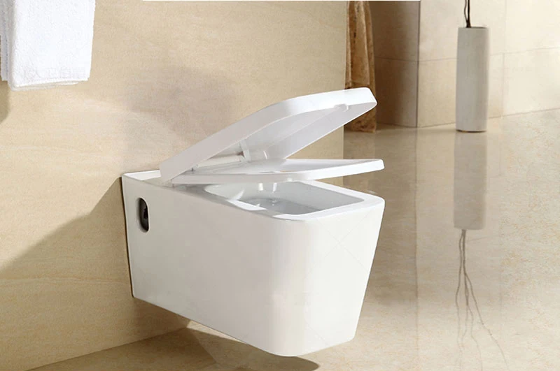 Chaozhou factory direct bathroom sanitary ware rimless concealed water cistern back to wall mounted toilet wc