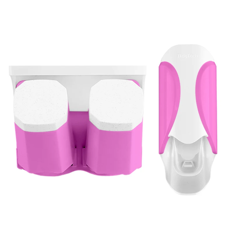 

toothbrush holder and toothpaste dispenser set wall mounted bathroom accessories, White & blue&pink