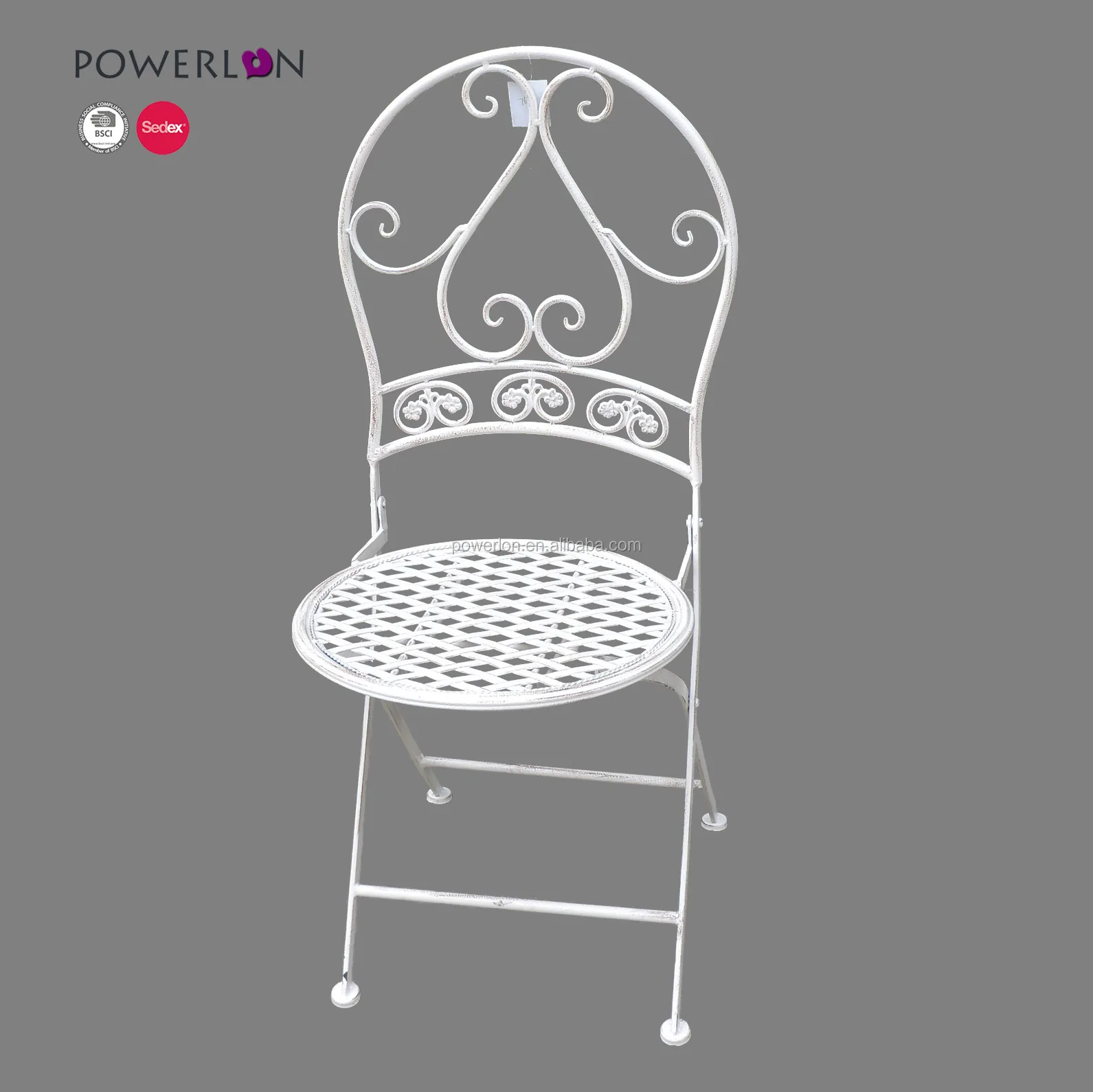 Anti Rust Folding White Outdoor Wedding Chairs Outdoor Garden