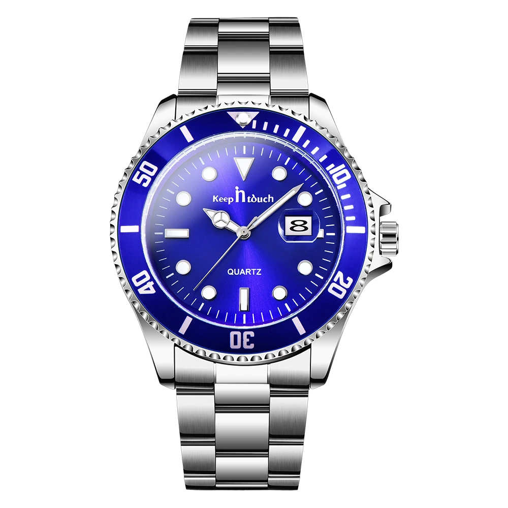 

Business men charm watch wrist luxury custom logo steel watches