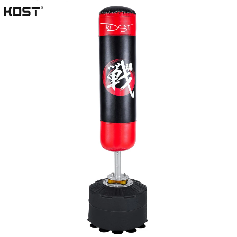 
hot sale workout free standing heavy kicboxing body punching training bags with leather skin 