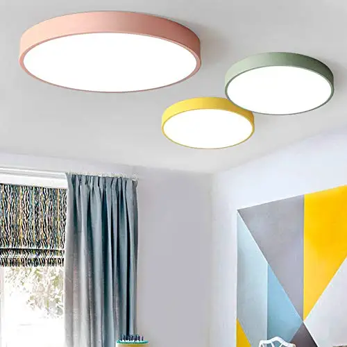 High Quality24W 36W 48W Dimmable LED Flush Mount Ceiling Light with Remote Control Round LED Ceiling Lamp Macarons Ceiling Light