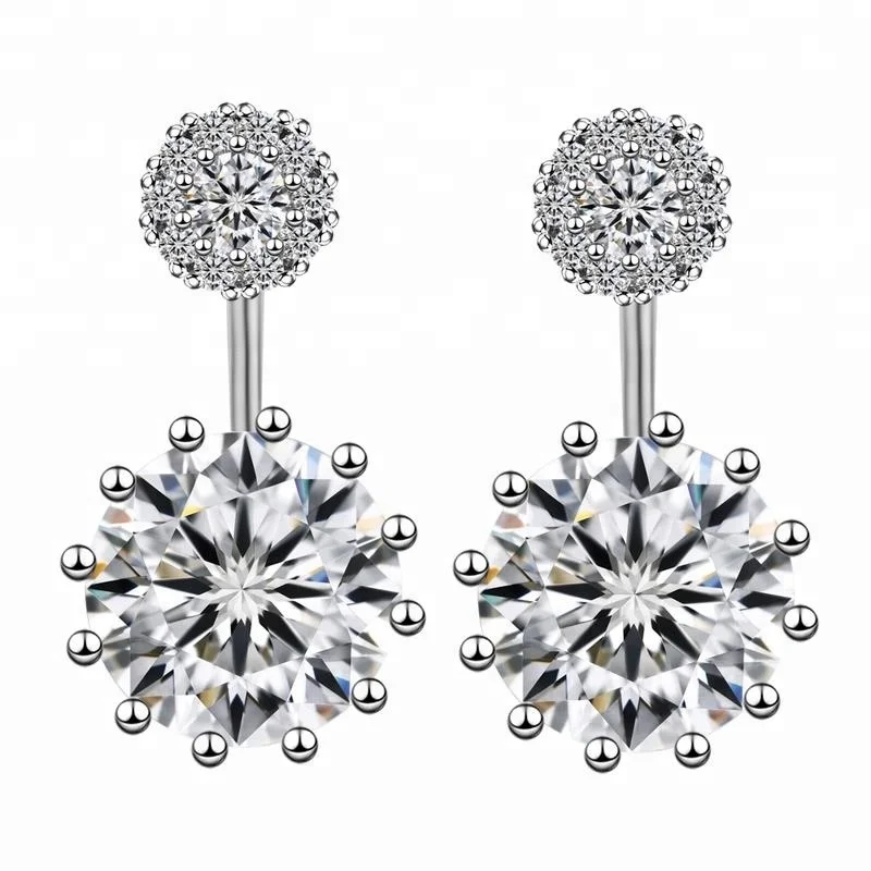 

Fashion Eardrop Earring White Colour AA-AAA Cubic Zircon Dangle Earrings