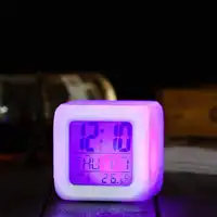 

New Fashion Sublimation Led Color children seven color digital Alarm Clock