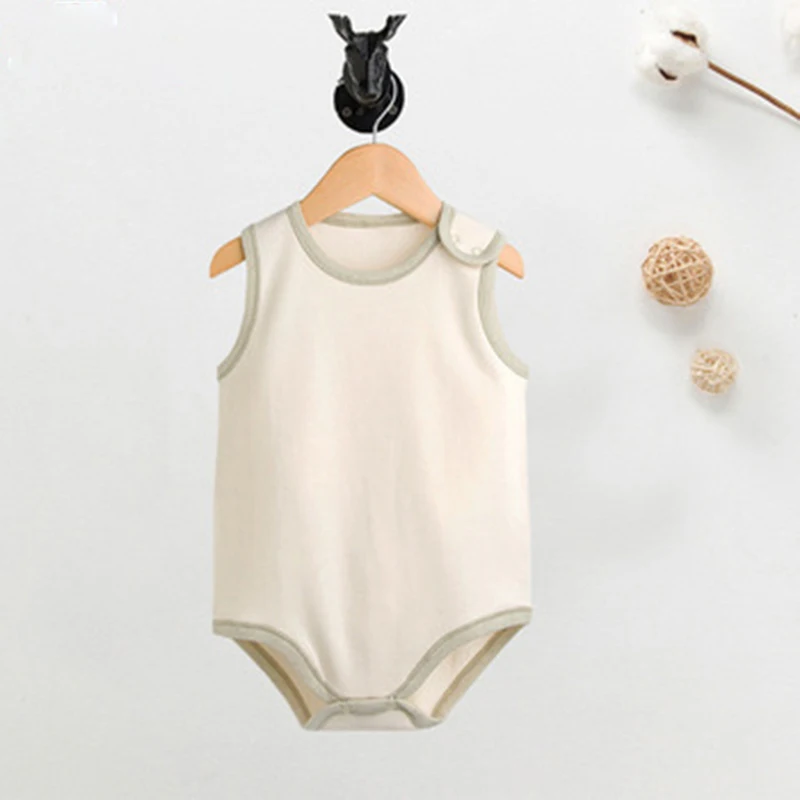 Custom Blank Cute Baby Clothes Sleeveless Infant Clothing Organic