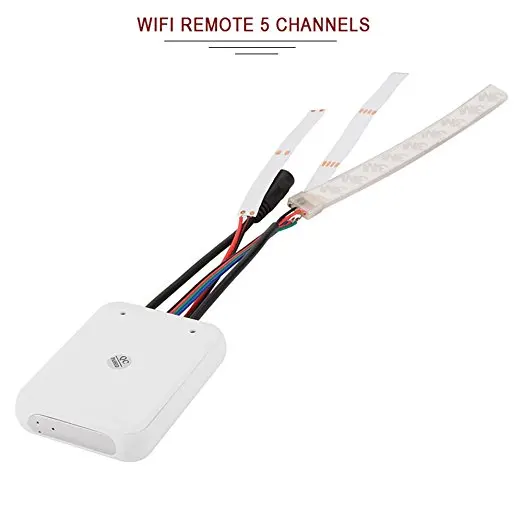 DC 12-24V iOS Android WIFI Remote 5 Channels Controller for RGB LED Strip light