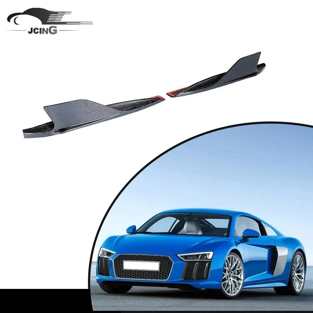 

Gen 2 Carbon Fiber R8 Side Door Bumper Splitter Fins for Audi R8 V10 2016-2018