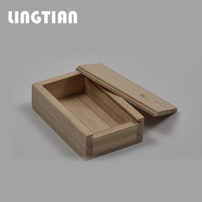 Lingtian Custom Wholesale Rectangle Small Sliding Lid Wooden Packing