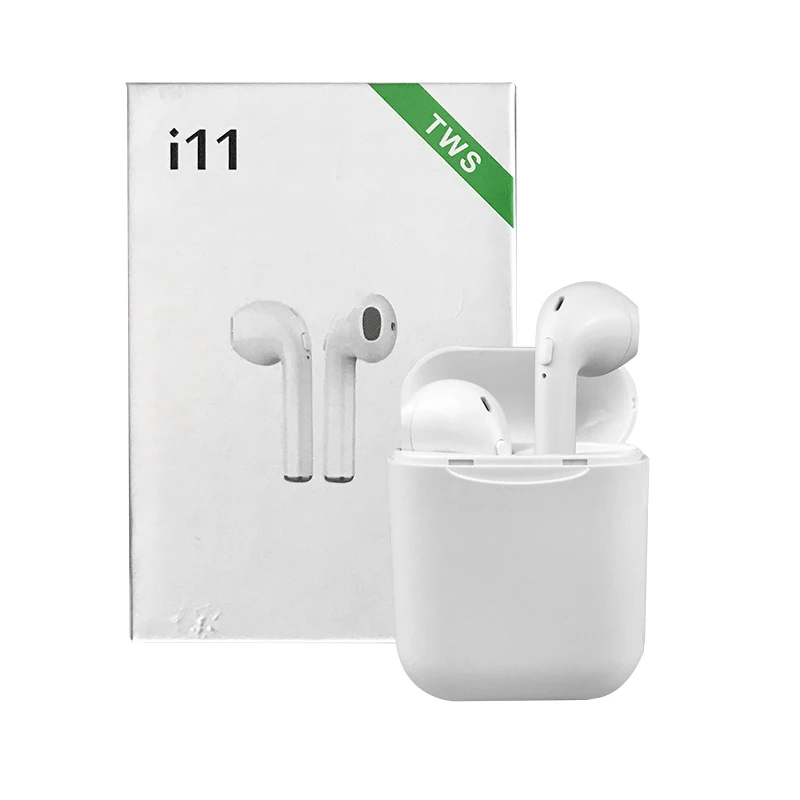 

2019 SmartPhone In-ear Headset I11 Stereo Music Headphone Wireless Smart Watch Earphone, White