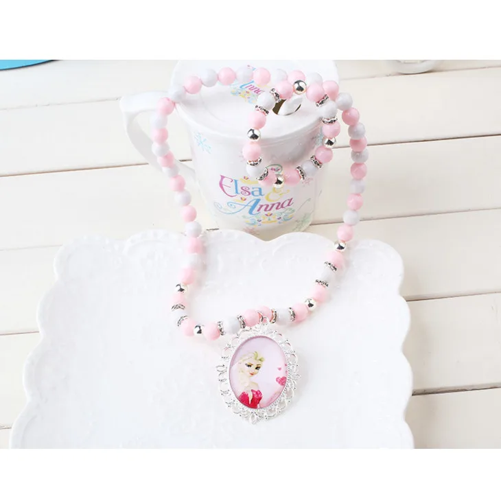 

Fashion 2Pcs Cartoon Pendant Necklace Bracelets set Girls Party birthday gifts kids cosplay jewelry sets