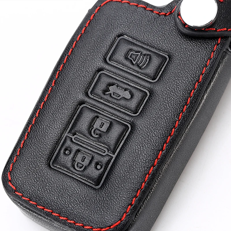 Leather Car Key Case For Toyota Highlander Rav4 Camry Avalon Corolla 4