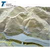 Customized topographic model with contour lines for realty developer