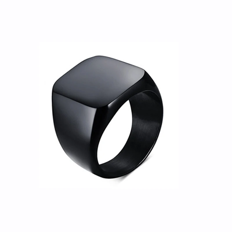 

Fashion Trend Jewelry Stainless Steel Biker Black Rings For Men