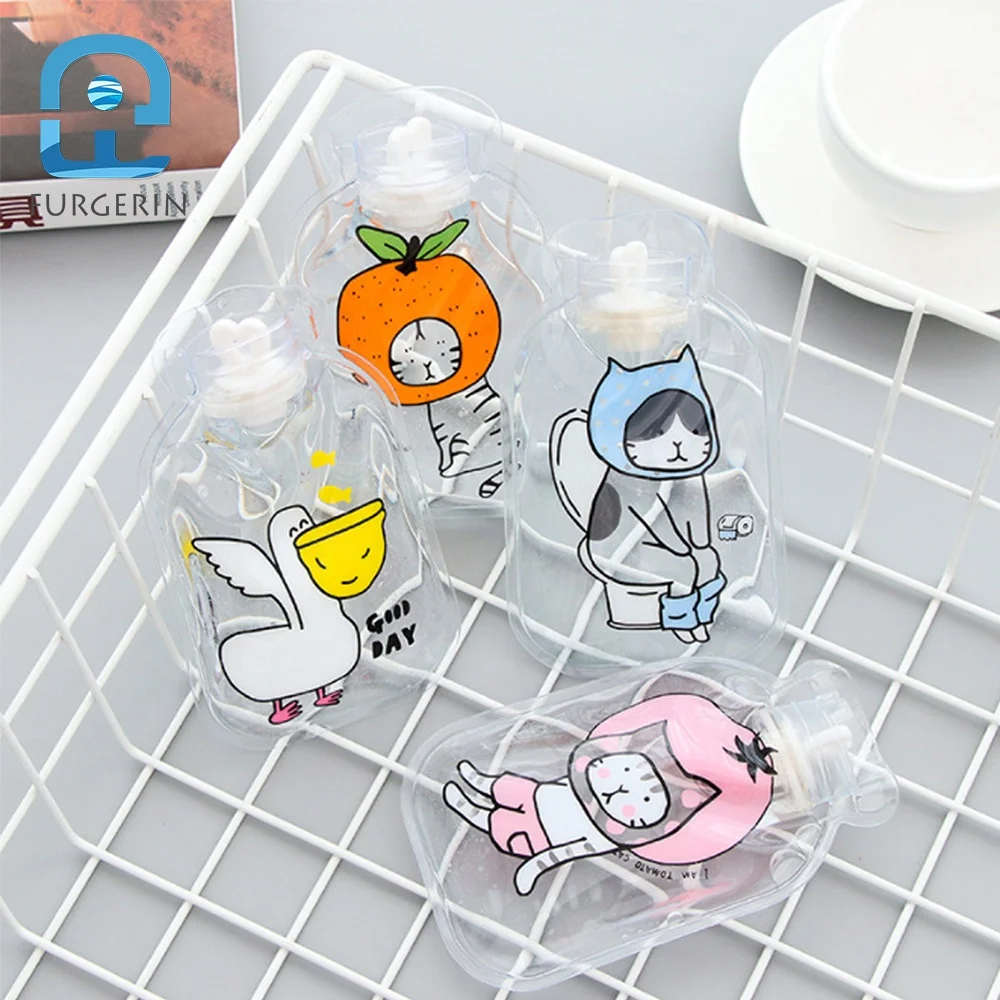 
Hot Warm Bag Cute Hot Bottle Bag Hot Water Reusable Hand Warmer Mini Hot Water Bag Transparent Household Items For Daily Life 