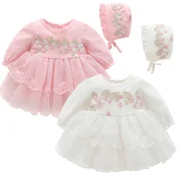 

2019 Fashion Trend Baby Girl Cotton Party Dresses in Store Boutique Newborn Baby Girl Dress