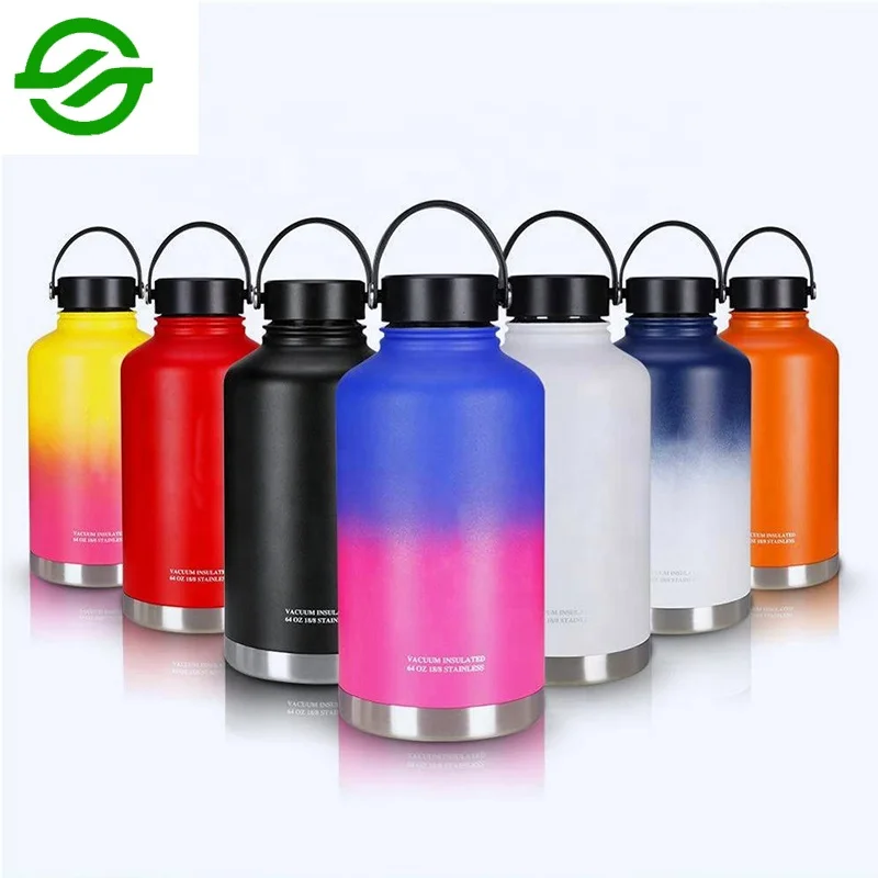 

hydro 64oz 18/8 Stainless Steel Water Bottle With Customized Logo And Color flask Hiking Thermos Flask