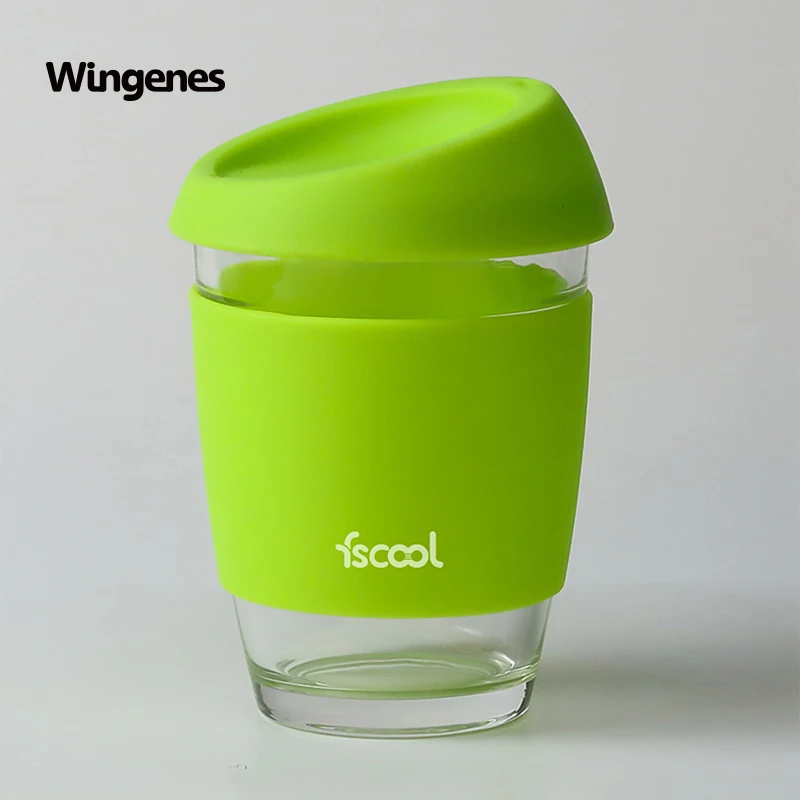 

12oz Wingenes New Products Cheap Wholesale Custom Reusable Silicone Coffee Cup, Multiple colors