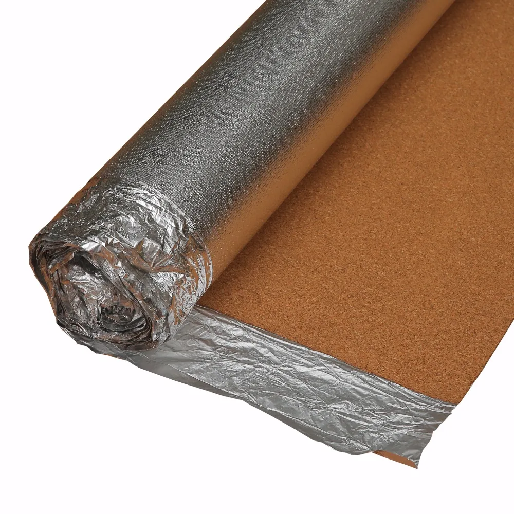 13mm Natural Cork Sheet Roll With Thin Aluminium Foil Fire Proof Floor