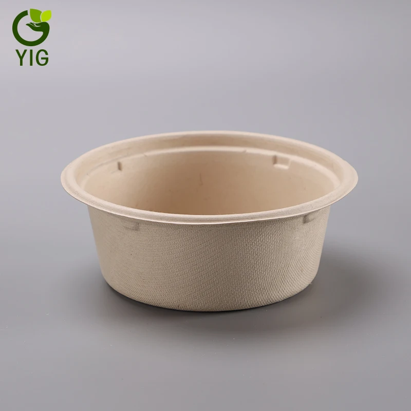 

12OZ Disposable Eco-friendly Sugarcane Dinnerware Set Bagasse Paper Pulp Bowl