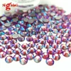 High shiny non hot fix rhinestones flat back light siam ss16 stones