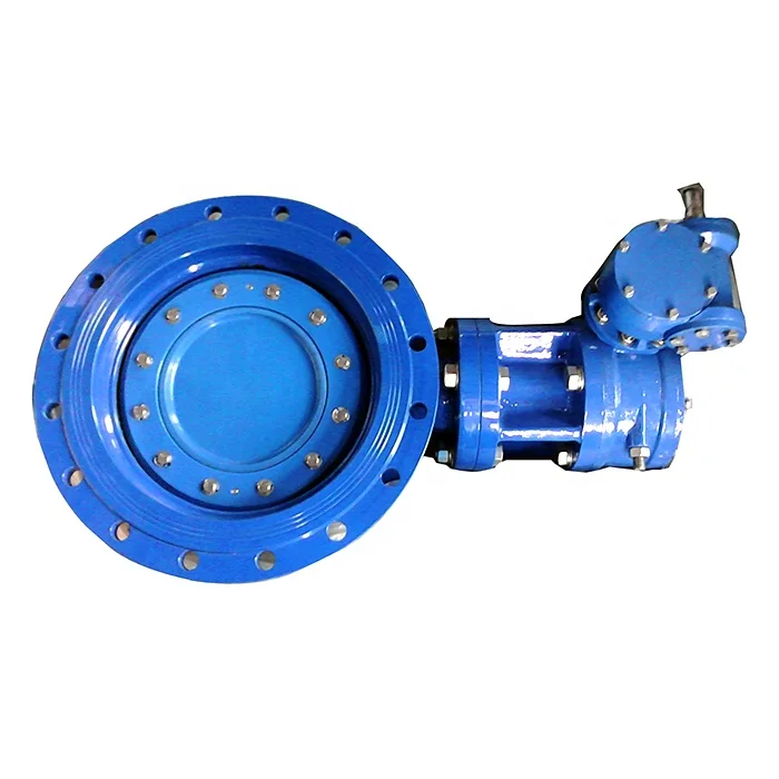 Large Size Ductile Iron Electric Double Flanged Eccentric Butterfly Valve