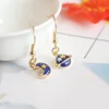 New design nice galaxy elements fancy stud drop earring with crescent and galaxy shapes
