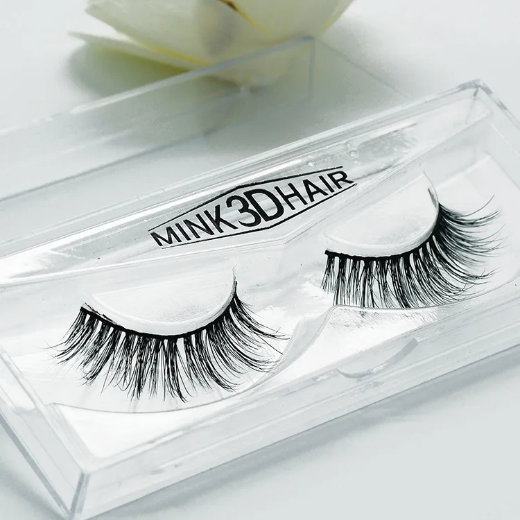 

Cheap price custom eyelash packaging false mink 3d mink eyelashes, Black