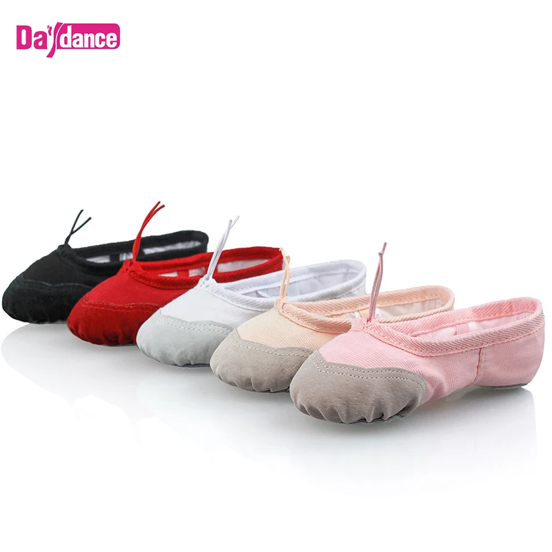 

Girls Women Soft Sole Ballet Slippers Dance Shoes, Pink ,black, white, beige ,red