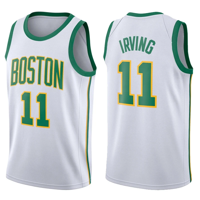 

Sublimation Stitched 11 Kyrie Irving 0 Jayson Tatum 2019 Men top quality basketball jersey set